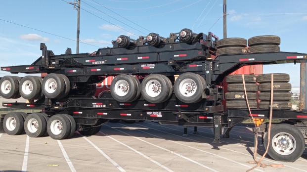 Photo of trailer with trailers stacked
