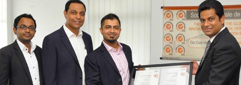 EFL staff holding award